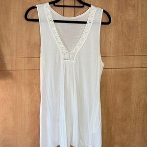 CALVIN Klein Jeans Ladies Tank with Crochet Detail Size XL